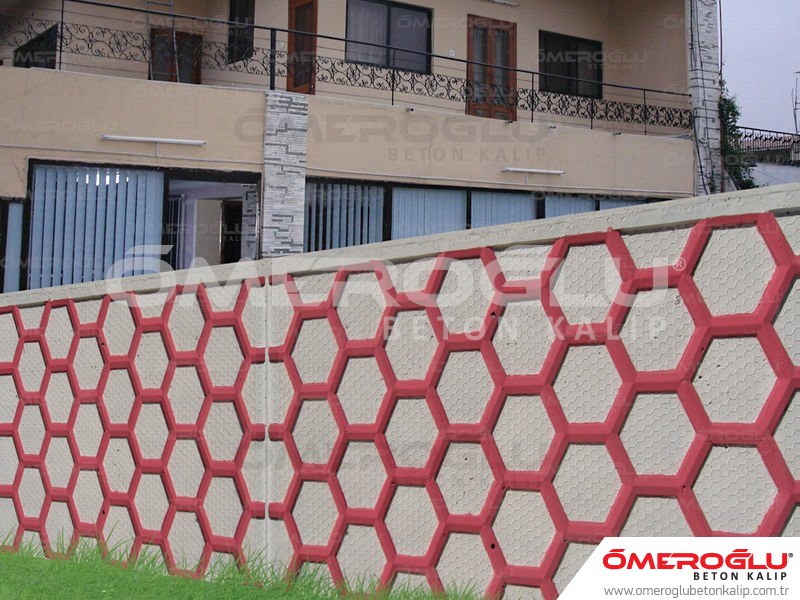 Modular Formwork Garden Models  Honeycomb Pattern 111 concrete mold, wall mold