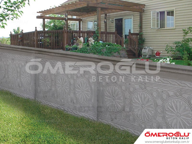 Modular Formwork Garden Models  Bey Stone Pattern 128 concrete mold, wall mold