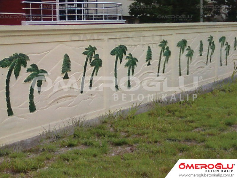 Modular Formwork Garden Models  Palm Tree Pattern 110 concrete mold, wall mold